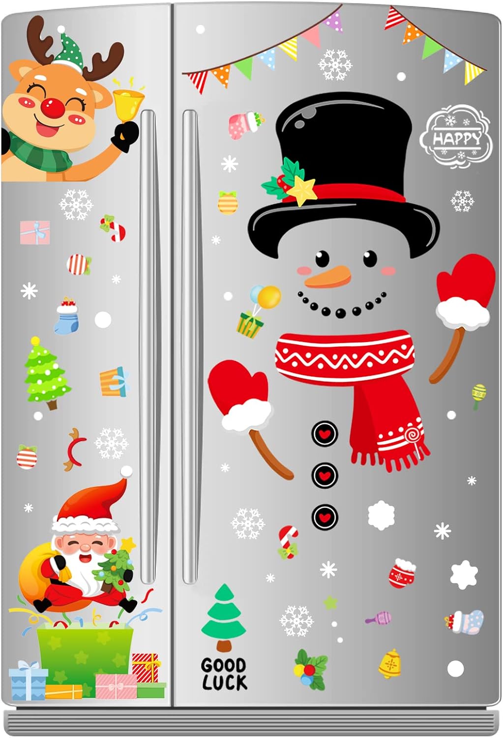 Snowman Refrigerator Magnets Set of 14, Christmas Decorations Snowman Refrigerator Magnets Decorations (A-Snowman)